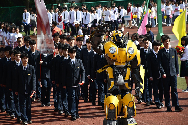 机电工程学院组织方阵参与校运动会开幕式